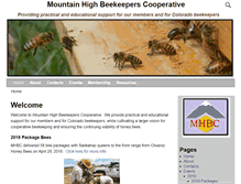Tablet Screenshot of mountainhighbeekeepers.org